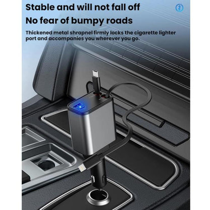 PD30W Car Charger With Retractable Cable(8 Pin+8 Pin) - Car Charger by buy2fix | Online Shopping UK | buy2fix