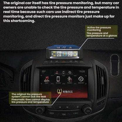 Automotive TPMS Four-Tire Pressure Monitor, Specification: Beep Sound Version External Sensor(English) - Tire Pressure Gauges by buy2fix | Online Shopping UK | buy2fix