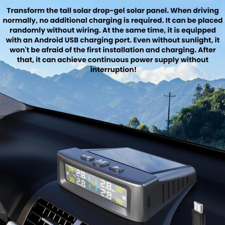 Automotive TPMS Four-Tire Pressure Monitor, Specification: Voice Version Internal Sensor(Spanish) - Tire Pressure Gauges by buy2fix | Online Shopping UK | buy2fix