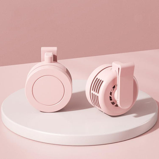 F10 3 Speed Clip-On Quiet Fan USB Mini Desktop Handheld Fan(Pink)