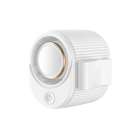 High-speed Waist-mounted Fan Outdoor Clip-on USB Mini Fan(White)