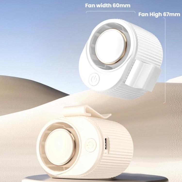 High-speed Waist-mounted Fan Outdoor Clip-on USB Mini Fan(White) - Electric Fans by buy2fix | Online Shopping UK | buy2fix