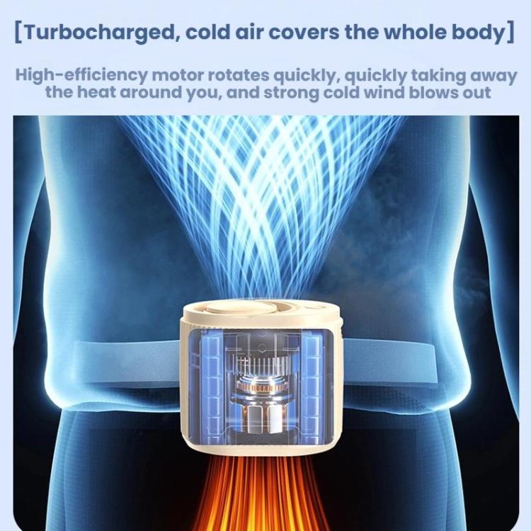 High-speed Waist-mounted Fan Outdoor Clip-on USB Mini Fan(White) - Electric Fans by buy2fix | Online Shopping UK | buy2fix