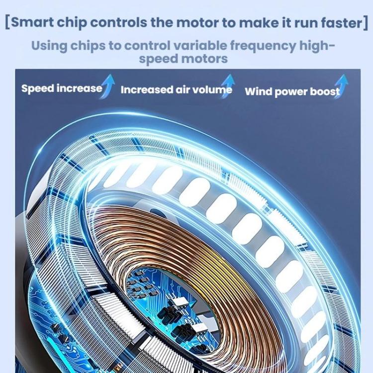 High-speed Waist-mounted Fan Outdoor Clip-on USB Mini Fan(White) - Electric Fans by buy2fix | Online Shopping UK | buy2fix