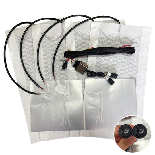 12V Universal Winter Car Seat Heating Pad Set 5: 3-gear + 2 Seats (4 Heating Pads)