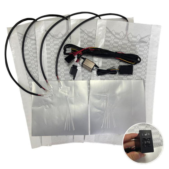 12V Universal Winter Car Seat Heating Pad Set 8: 5-gear + 2 Seats (4 Heating Pads)