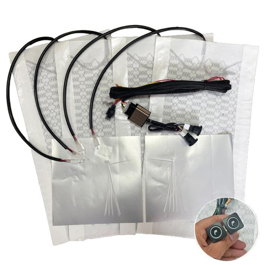 12V Universal Winter Car Seat Heating Pad Set 10: 3-gear + 2 Seats (4 Heating Pads)