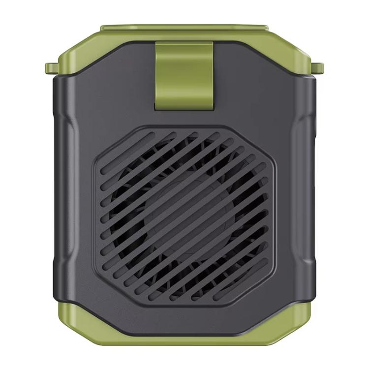 F31 Rechargeable Waist-Mounted Clip Fan With 5-Speed Adjustable Airflow, Stand & Flashlight(Green) - Electric Fans by buy2fix | Online Shopping UK | buy2fix
