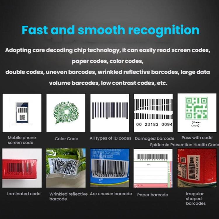 Payment QR Code Express Delivery Supermarket Product Code Block Barcode Scanner(Without Holder) - Barcode Scanner by buy2fix | Online Shopping UK | buy2fix