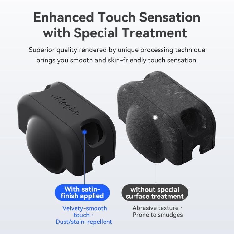 For DJI Osmo 360 aMagisn Silicone Lens Cap Anti-scratch Lens Protective Case(Black) - Case & Bags by aMagisn | Online Shopping UK | buy2fix