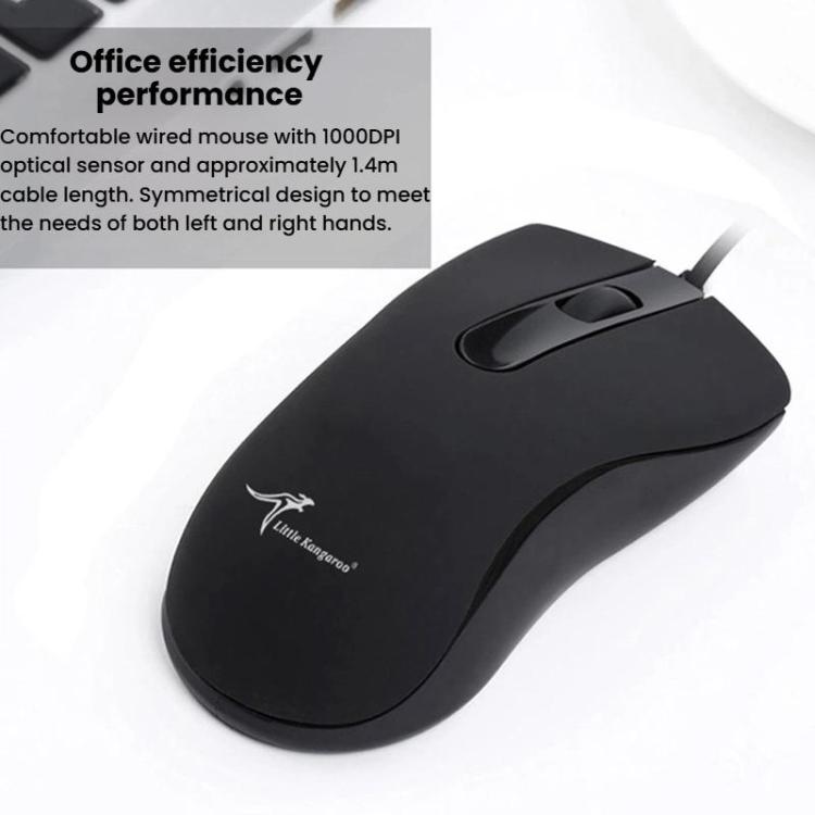 Little Kangaroo DS-917 1000DPI Ergonomic Optical Wired Mouse Laptop Mouse For Office Gaming, Spec: USB - Wired Mice by Little Kangaroo | Online Shopping UK | buy2fix