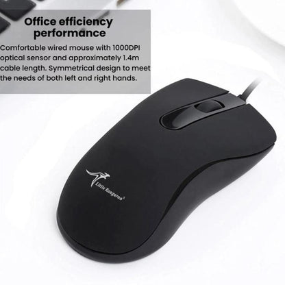 Little Kangaroo DS-917 1000DPI Ergonomic Optical Wired Mouse Laptop Mouse For Office Gaming, Spec: USB - Wired Mice by Little Kangaroo | Online Shopping UK | buy2fix
