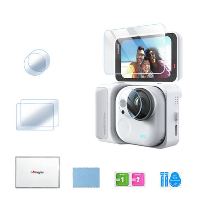 For Insta360 GO Ultra aMagisn Tempered Glass Screen Protector Camera Lens Film, Spec: 2 Sets - Len Accessories by aMagisn | Online Shopping UK | buy2fix