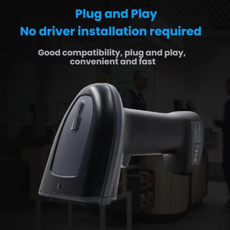 Long-range Wireless QR Code Barcode Scanner With Base, Specification: 2.4G + Bluetooth - Barcode Scanner by buy2fix | Online Shopping UK | buy2fix