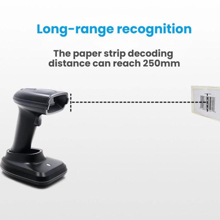 Long-range Wireless QR Code Barcode Scanner With Base, Specification: 2.4G + Bluetooth - Barcode Scanner by buy2fix | Online Shopping UK | buy2fix