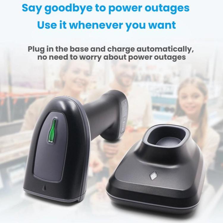 Long-range Wireless QR Code Barcode Scanner With Base, Specification: 2.4G + Bluetooth - Barcode Scanner by buy2fix | Online Shopping UK | buy2fix