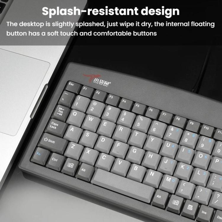 Little Kangaroo DS-9827 88 Key Wired Keyboard With Magnetic Ring Laptop Industrial Office Keyboard, Spec: PS2 - Wired Keyboard by Little Kangaroo | Online Shopping UK | buy2fix