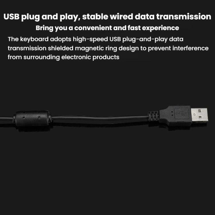 Little Kangaroo DS-9827 88 Key Wired Keyboard With Magnetic Ring Laptop Industrial Office Keyboard, Spec: PS2 - Wired Keyboard by Little Kangaroo | Online Shopping UK | buy2fix