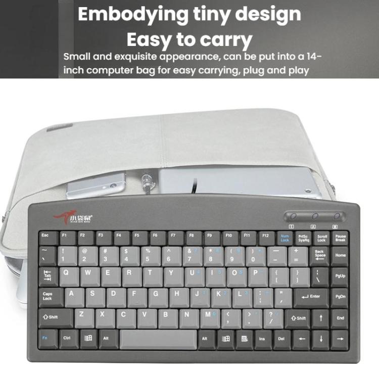 Little Kangaroo DS-9827 88 Key Wired Keyboard With Magnetic Ring Laptop Industrial Office Keyboard, Spec: PS2 - Wired Keyboard by Little Kangaroo | Online Shopping UK | buy2fix