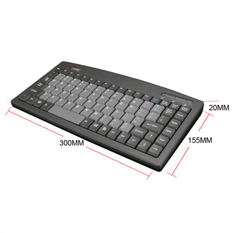 Little Kangaroo DS-9827 88 Key Wired Keyboard With Magnetic Ring Laptop Industrial Office Keyboard, Spec: USB - Wired Keyboard by Little Kangaroo | Online Shopping UK | buy2fix
