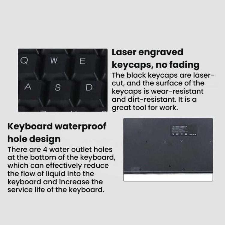 Little Kangaroo DS-8500 Laptop Wired Keyboard With Touchpad, Spec: USB Without Ears - Wired Keyboard by Little Kangaroo | Online Shopping UK | buy2fix