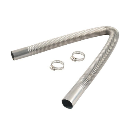 60CM Parking Heater Stainless Steel Threaded Exhaust Pipe - Engine Fittings by buy2fix | Online Shopping UK | buy2fix