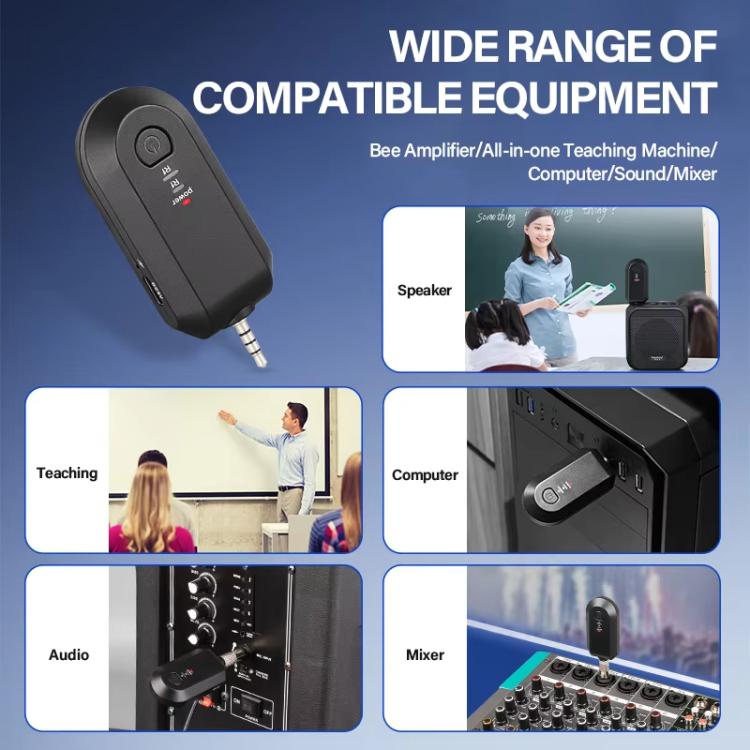 1 In 1 Lapel Clip Wireless 2.4G Microphone Amplifier Portable Microphone - Microphone by buy2fix | Online Shopping UK | buy2fix