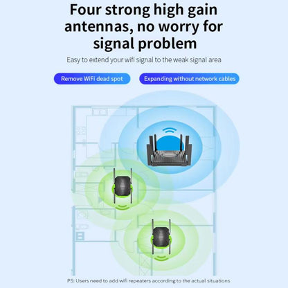 COMFAST CF-XR181 WiFi 6 Dual-Band 1500Mbps Wireless Signal Booster Gigabit Wireless Repeater - Broadband Amplifiers by COMFAST | Online Shopping UK | buy2fix