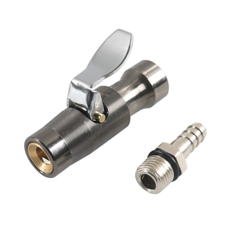 Car Air Pressure Gauge Self-Locking German-Style Air Pump Nozzle, Color: Black A10499-02 - Inflatable Pump by buy2fix | Online Shopping UK | buy2fix