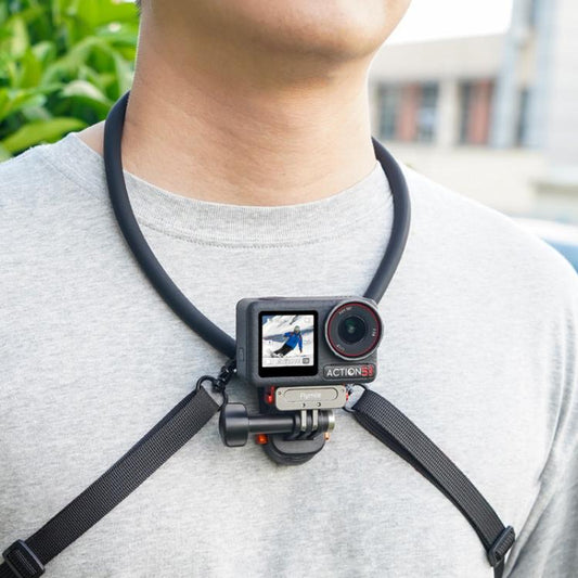 Flymile Magnetic Quick-Release Neck Mount for Action Cameras POV Chest Harness for Hands-Free Recording(Black) - Holder by Flymile | Online Shopping UK | buy2fix