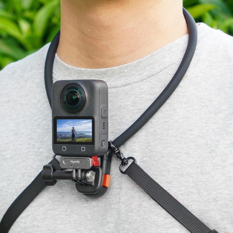 Flymile Magnetic Quick-Release Neck Mount for Action Cameras POV Chest Harness for Hands-Free Recording(Black) - Holder by Flymile | Online Shopping UK | buy2fix