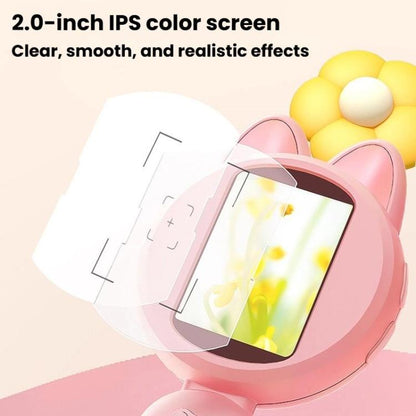 HM020B 4X HD Handheld Children Electronic Magnifier With Screen 2MP Digital Microscope(Pink) - Digital Microscope by buy2fix | Online Shopping UK | buy2fix