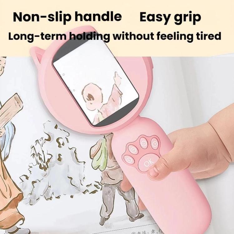 HM020B 4X HD Handheld Children Electronic Magnifier With Screen 2MP Digital Microscope(Pink) - Digital Microscope by buy2fix | Online Shopping UK | buy2fix