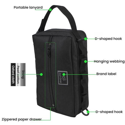 COOL CAMP CF-3303 Car Tissue Hanging Bag Outdoor Camping Tool Tableware Storage Bag(Black) - Stowing Tidying by COOL CAMP | Online Shopping UK | buy2fix