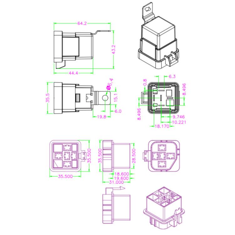 AM107421 Switch Starter Relay Kit for John Deere(40A/30A  12VDC) - Relays by buy2fix | Online Shopping UK | buy2fix