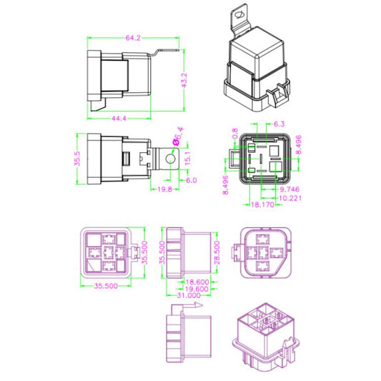 AM107421 Switch Starter Relay Kit for John Deere(40A/30A  12VDC) - Relays by buy2fix | Online Shopping UK | buy2fix