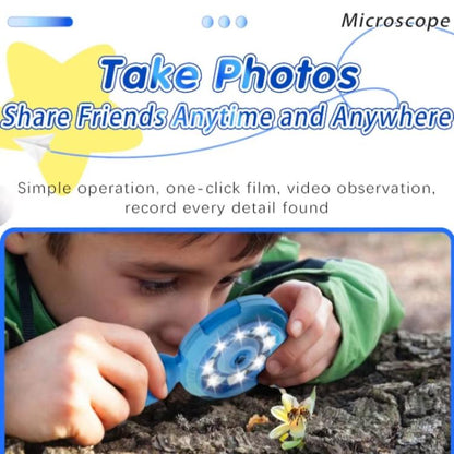 HM020-C Handheld Children Electronic Magnifier HD 2MP Digital Microscope(Blue) - Digital Microscope by buy2fix | Online Shopping UK | buy2fix