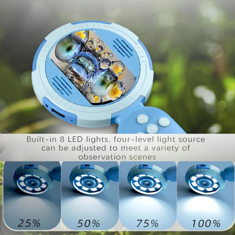 HM020-C Handheld Children Electronic Magnifier HD 2MP Digital Microscope(Blue) - Digital Microscope by buy2fix | Online Shopping UK | buy2fix