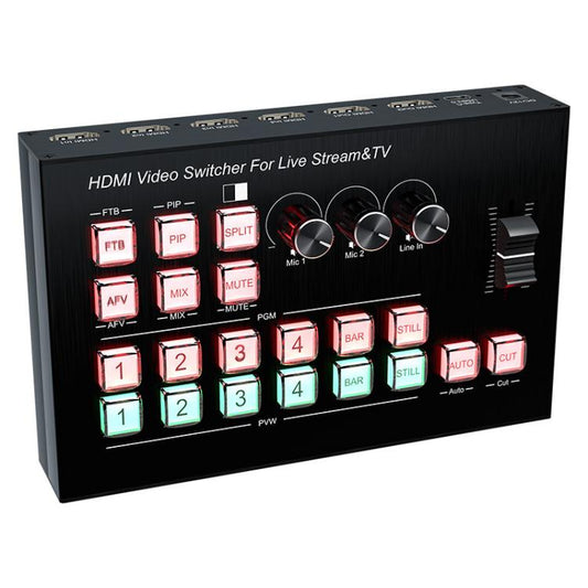 4 In 2 Out HDMI Guide Switchboard Type-C Capture Port OSD Display Game Switcher EU Plug(Black) - Live Sound Effects Processors by buy2fix | Online Shopping UK | buy2fix