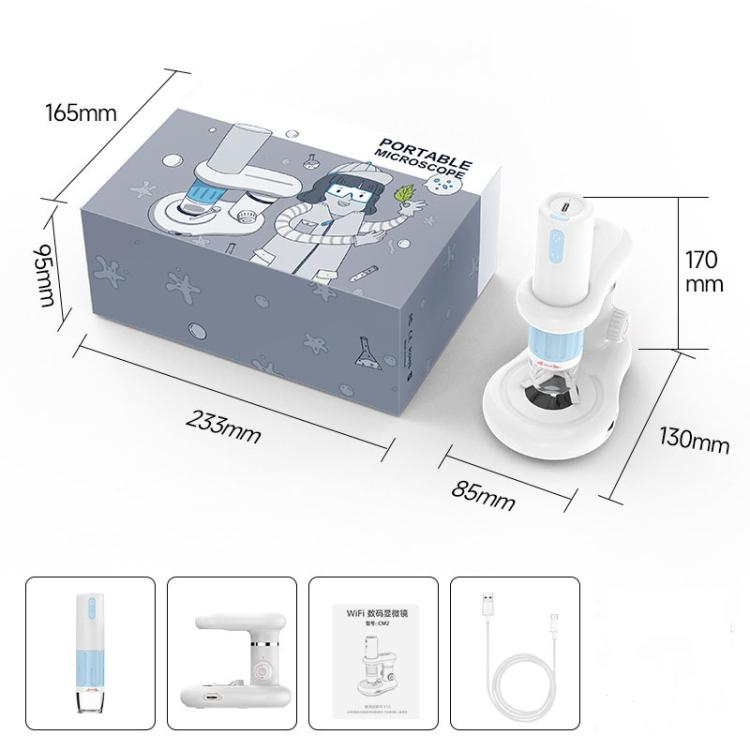 CM2-Z13 50-1000X Portable WiFi Digital Microscope Wireless HD Magnifier For Kids - Digital Microscope by buy2fix | Online Shopping UK | buy2fix