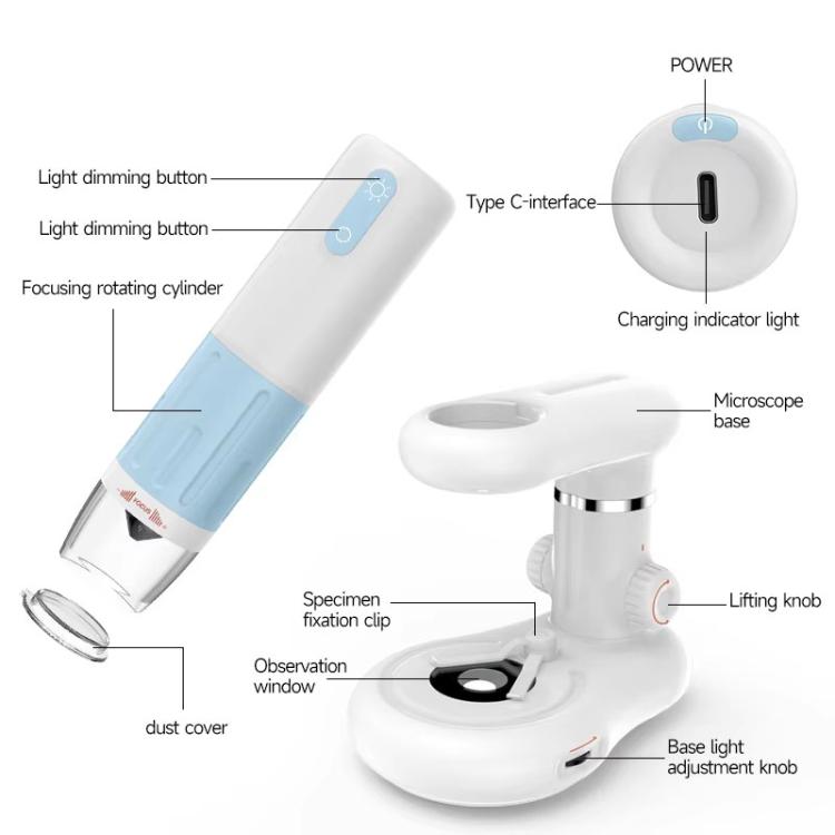 CM2-Z13 50-1000X Portable WiFi Digital Microscope Wireless HD Magnifier For Kids - Digital Microscope by buy2fix | Online Shopping UK | buy2fix