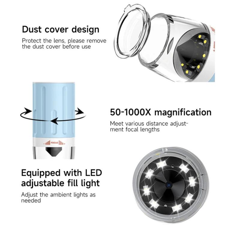 CM2-Z13 50-1000X Portable WiFi Digital Microscope Wireless HD Magnifier For Kids - Digital Microscope by buy2fix | Online Shopping UK | buy2fix