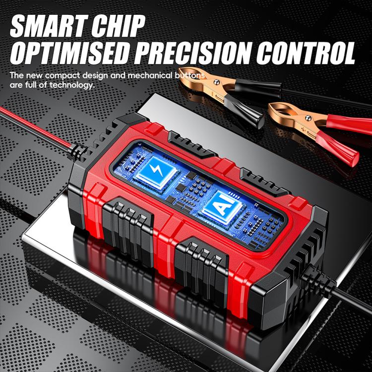 FOXSUR Smart 6V/12V 1.5A Battery Charger 4AH-30AH Lead Acid Battery Maintainer For Motorcycle/Car/ATV UK Plug - Battery Charger by FOXSUR | Online Shopping UK | buy2fix