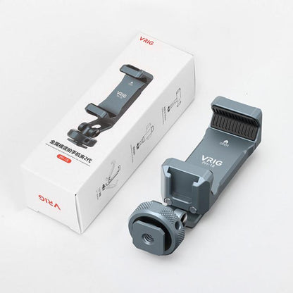 VRIG PH-18 Aluminum Alloy Dual-Head Cold Shoe Phone Mount With Dual 1/4 inch Screw Holes For Horizontal/Vertical Tilting Shooting - Stand by VRIG | Online Shopping UK | buy2fix