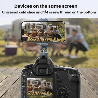 VRIG PH-18 Aluminum Alloy Dual-Head Cold Shoe Phone Mount With Dual 1/4 inch Screw Holes For Horizontal/Vertical Tilting Shooting - Stand by VRIG | Online Shopping UK | buy2fix