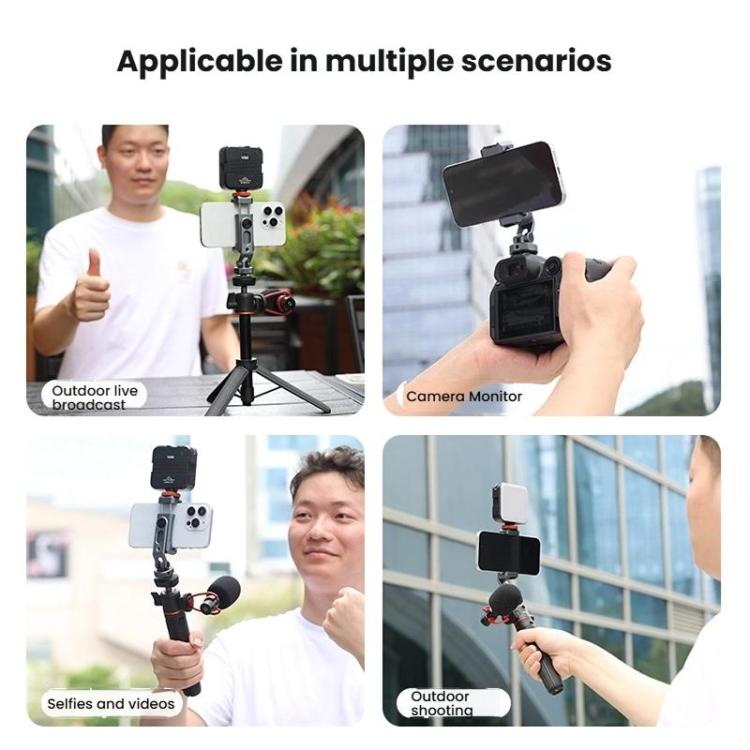 VRIG PH-18 Aluminum Alloy Dual-Head Cold Shoe Phone Mount With Dual 1/4 inch Screw Holes For Horizontal/Vertical Tilting Shooting - Stand by VRIG | Online Shopping UK | buy2fix