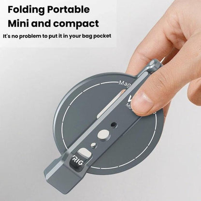 VRIG MG-32 Aluminum Alloy Magsafe Magnetic Folding Dual Cold Shoe 1/4 Inch Screw Hole Extension Smartphone Mount - Desktop Holder by VRIG | Online Shopping UK | buy2fix