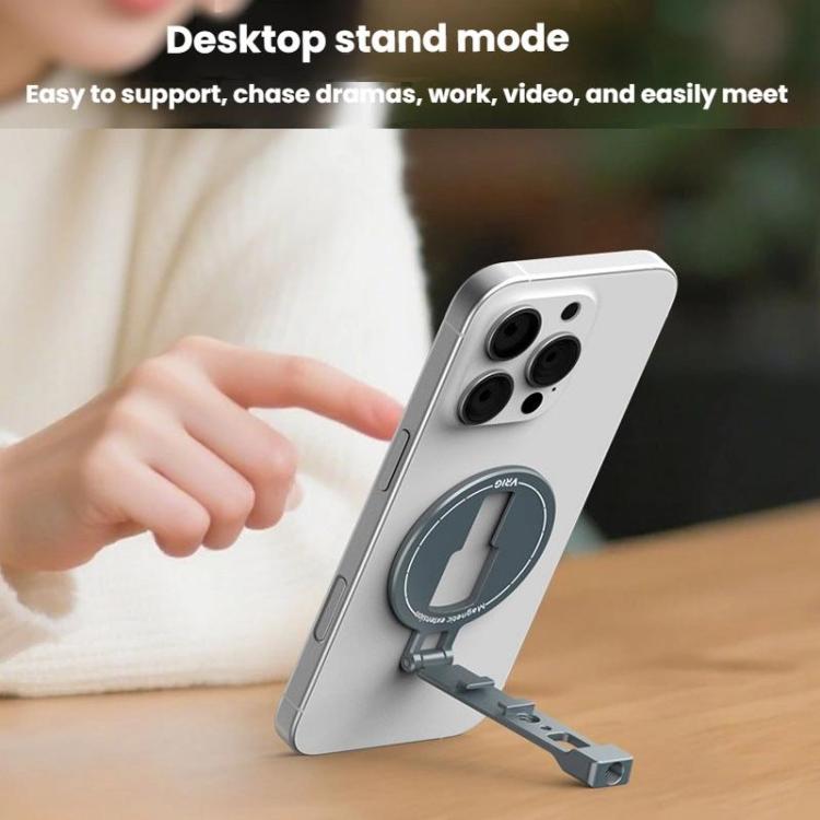 VRIG MG-32 Aluminum Alloy Magsafe Magnetic Folding Dual Cold Shoe 1/4 Inch Screw Hole Extension Smartphone Mount - Desktop Holder by VRIG | Online Shopping UK | buy2fix