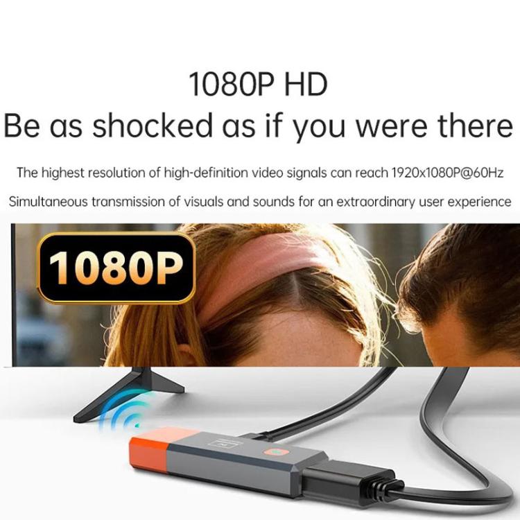 HDMI Wireless Transmitter 50M Signal Extension 1080P WIFI Computer Wireless Casting Same Screen, Transmitter + Receiver(Orange) - Amplifier by buy2fix | Online Shopping UK | buy2fix