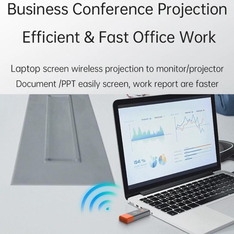 HDMI Wireless Transmitter 50M Signal Extension 1080P WIFI Computer Wireless Casting Same Screen, Transmitter + Receiver(Orange) - Amplifier by buy2fix | Online Shopping UK | buy2fix